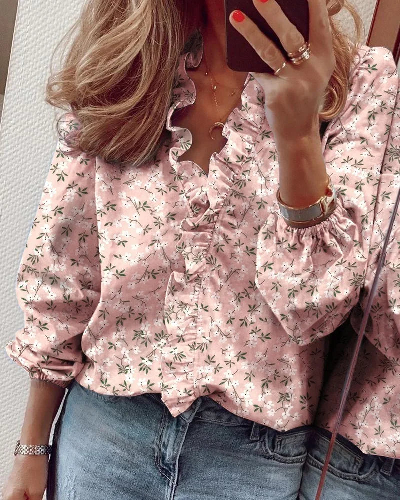 EleganceEase - Women's White Blouse