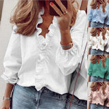 EleganceEase - Women's White Blouse