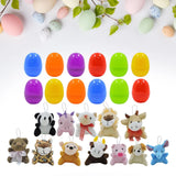 Teddydeco - Prefilled Easter Eggs, Filled with Plush Animal Toys (12 Pcs)