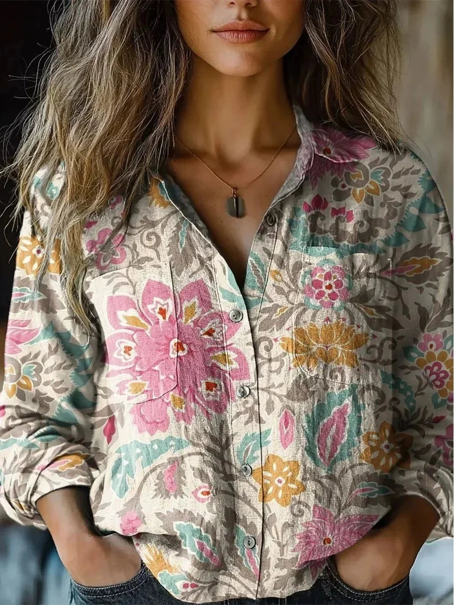VivaMode - Printed Cotton Blouse