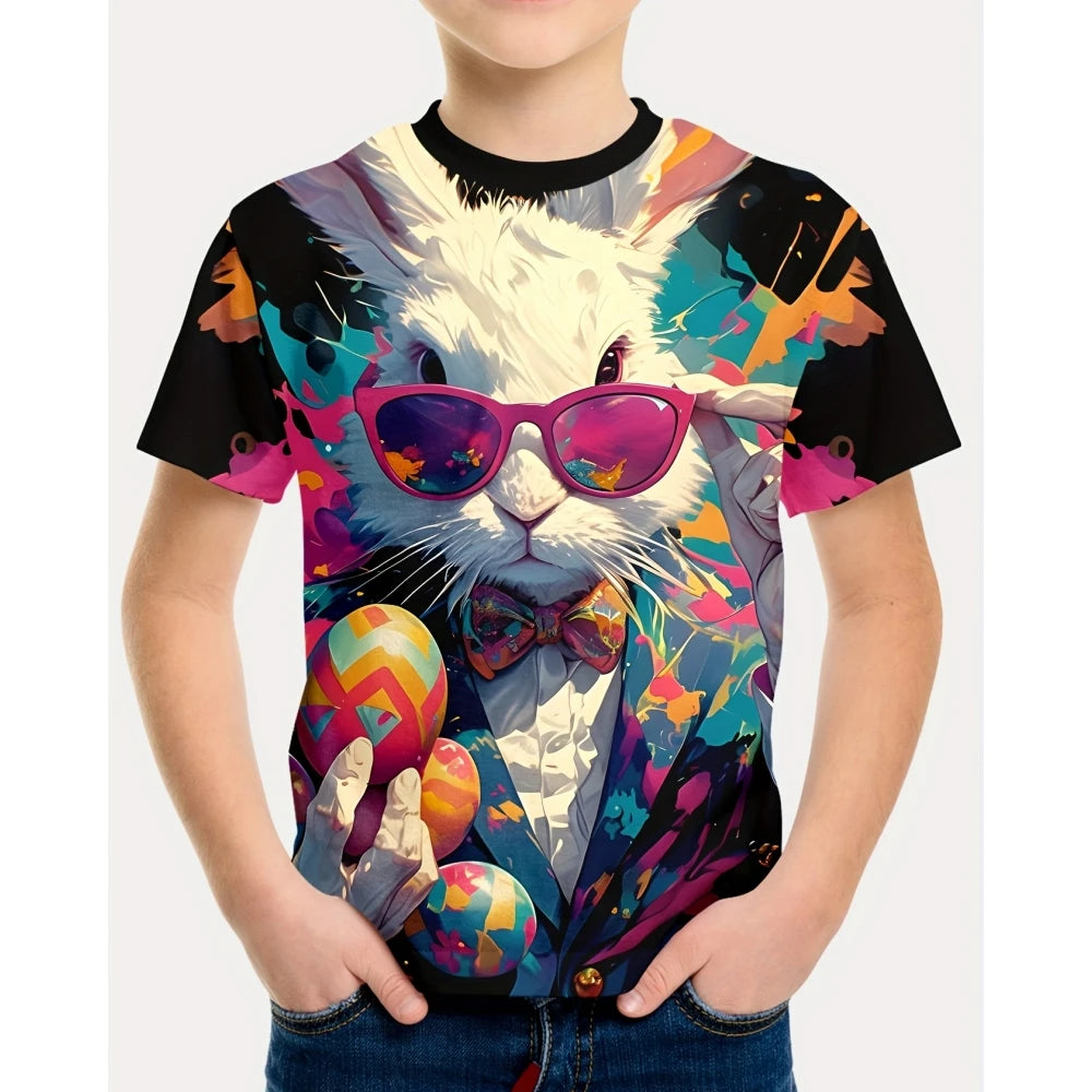 Locobun - Kids' Easter Print Short Sleeve T-Shirt