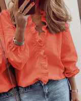 EleganceEase - Women's White Blouse
