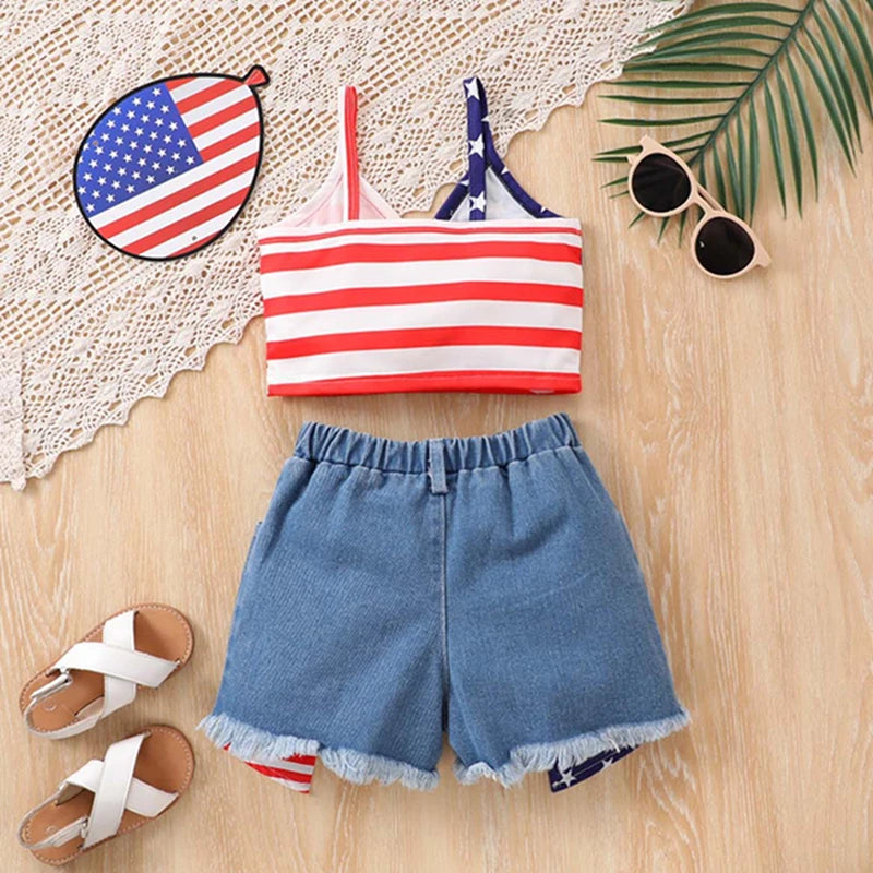 FreedomChic - USA Flag Outfit Set