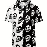 Egglor - Boy's Easter Egg Print Short Sleeve Summer Shirt