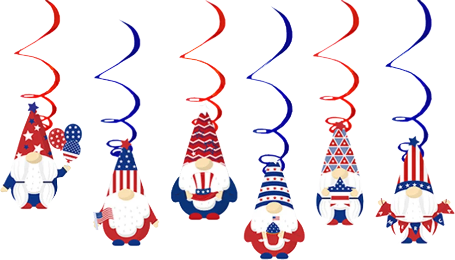 PatrioticWhirl - 4th of July Gnome Decor