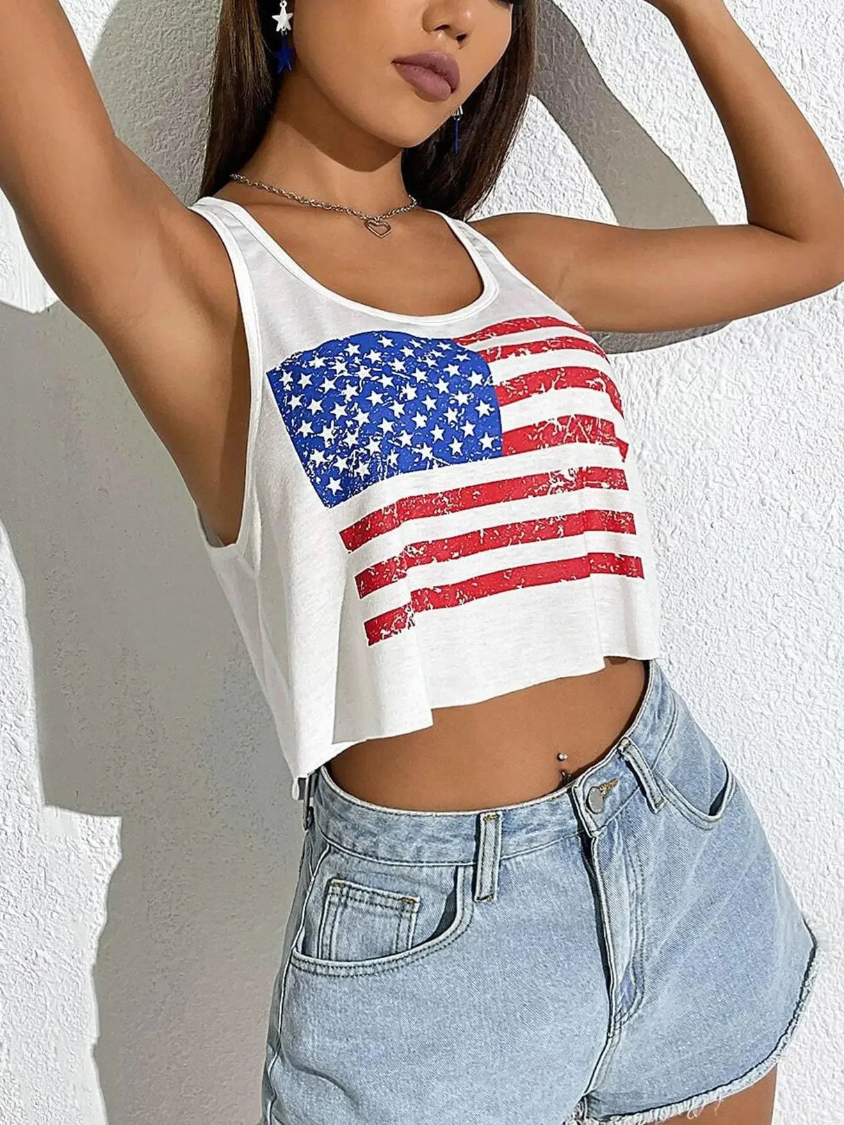 PatrioChic - Flag Print Cami Top