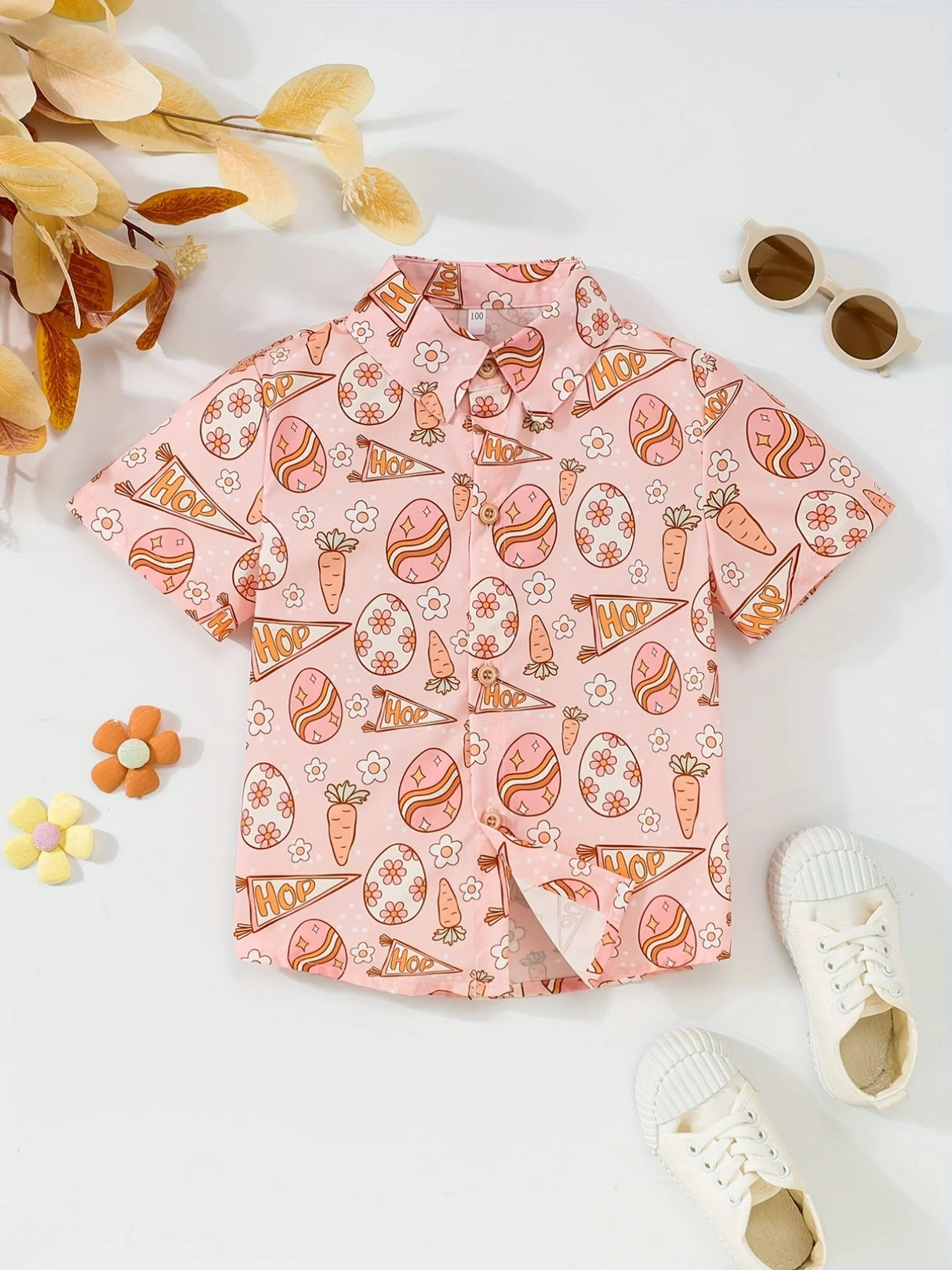 Elven - Children's Easter Short Sleeve Summer Shirt