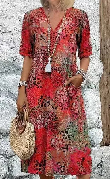 Casola - Women's Vintage Boho Dress