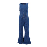 Slimhitch - Women's Slim Backless Denim Jumpsuit