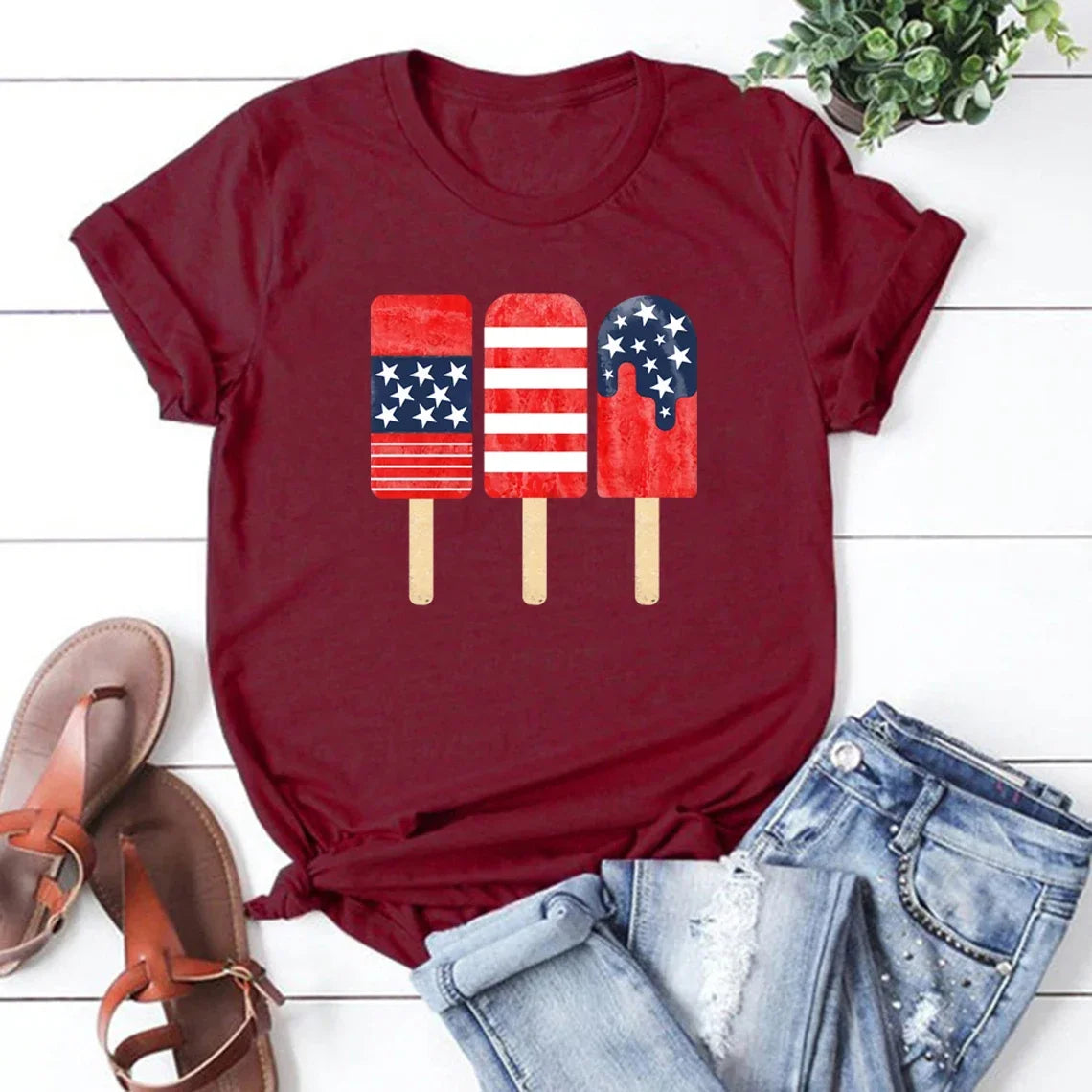 PatrioticPop - Vintage 4th of July Tee