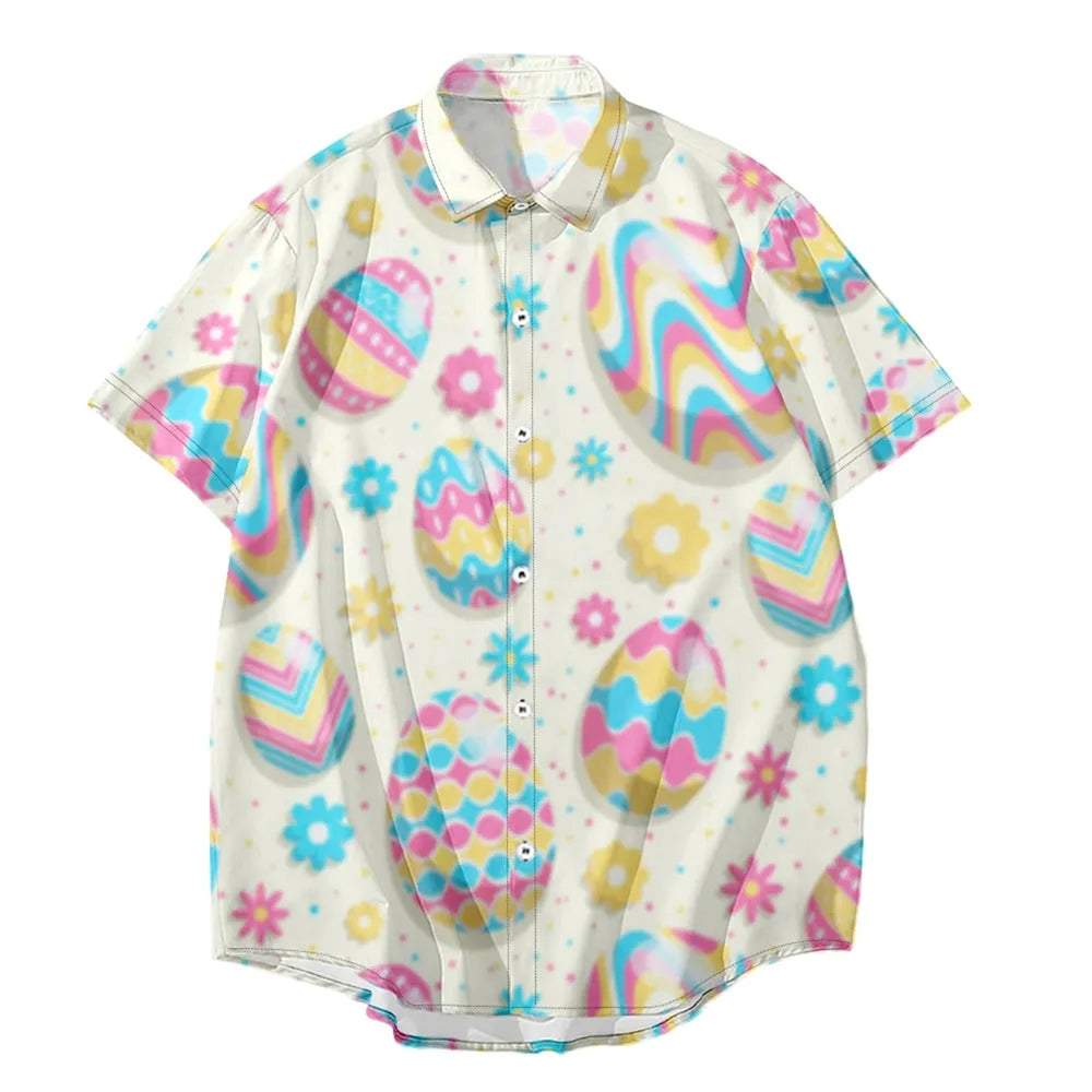 Superfica - Happy Easter 3D Rabbit Print Shirt for Men