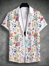 Holibon - Unisex Easter Rabbit Egg Print Short Sleeve Shirt.