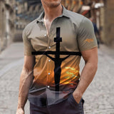 Narifin - Men's Easter 3D Printed Short Sleeve Shirt