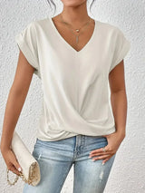 EleganzaWear - V-Neck Summer Tee