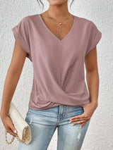 EleganzaWear - V-Neck Summer Tee