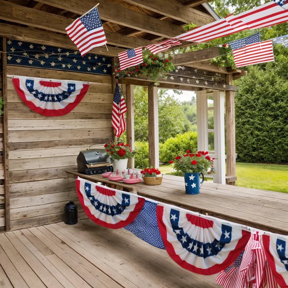 PatrioStyle - USA Pleated Fan Flag