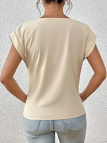 EleganzaWear - V-Neck Summer Tee