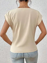 EleganzaWear - V-Neck Summer Tee