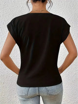 EleganzaWear - V-Neck Summer Tee