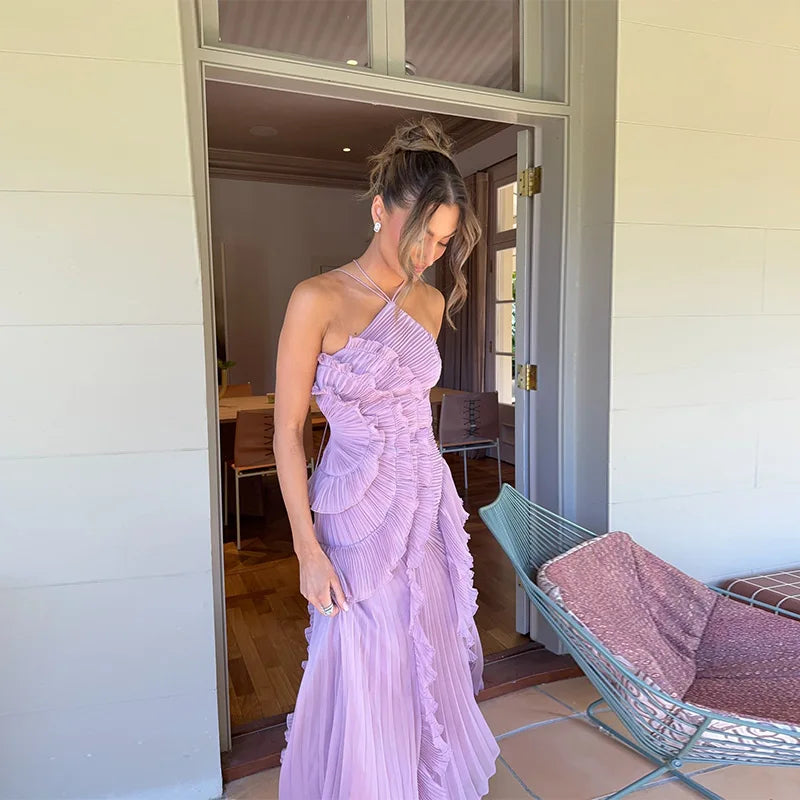 GlamTiera - Ruffled Maxi Dress