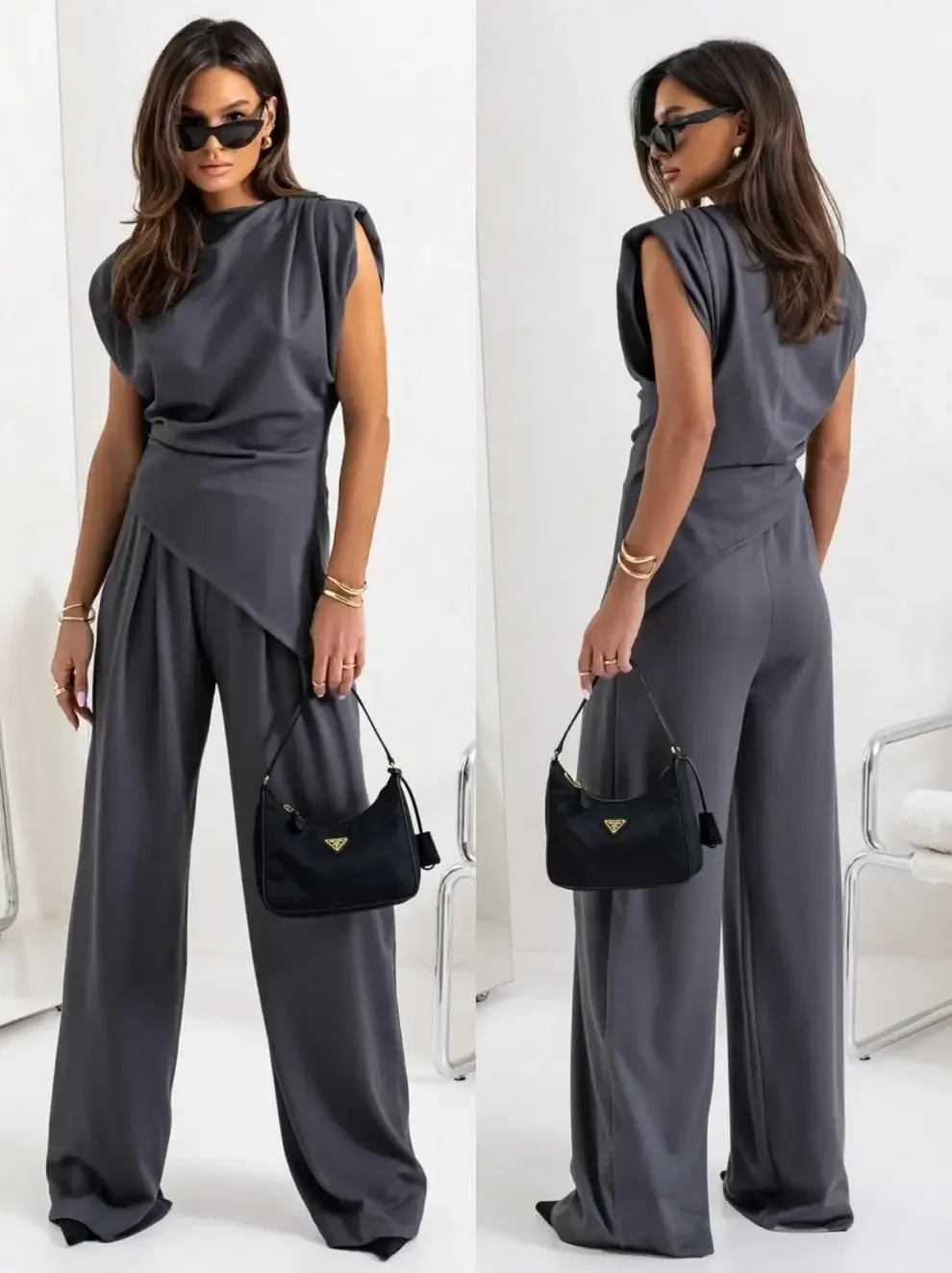 CurveLuxe Trend - Plus Size Pants Set
