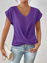 EleganzaWear - V-Neck Summer Tee