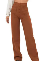 Feemella - Women's High-Waist Straight-Leg Casual Sweatpants