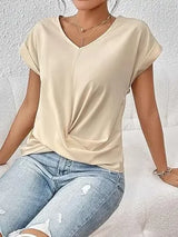 EleganzaWear - V-Neck Summer Tee