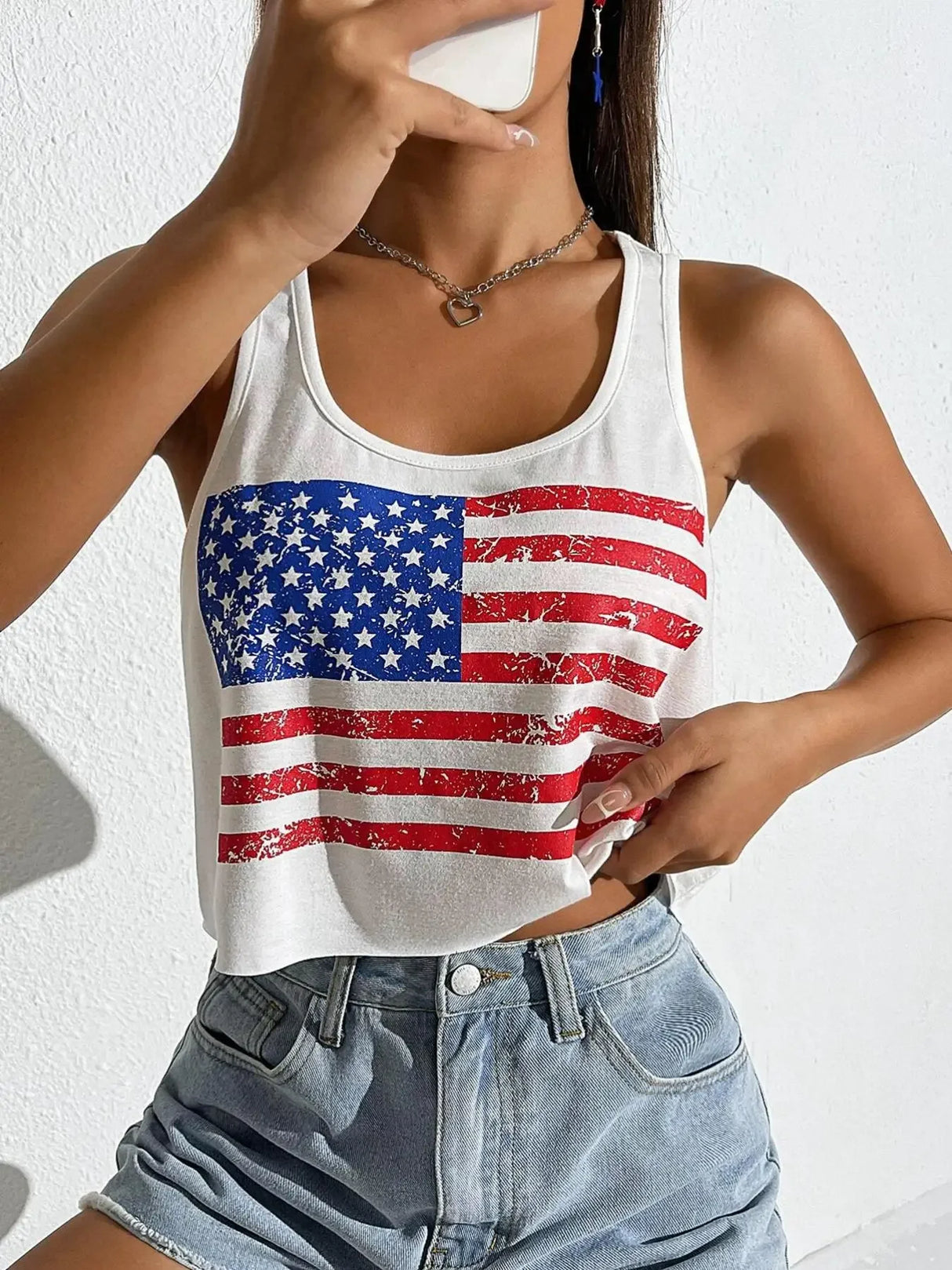PatrioChic - Flag Print Cami Top