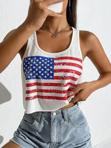 PatrioChic - Flag Print Cami Top