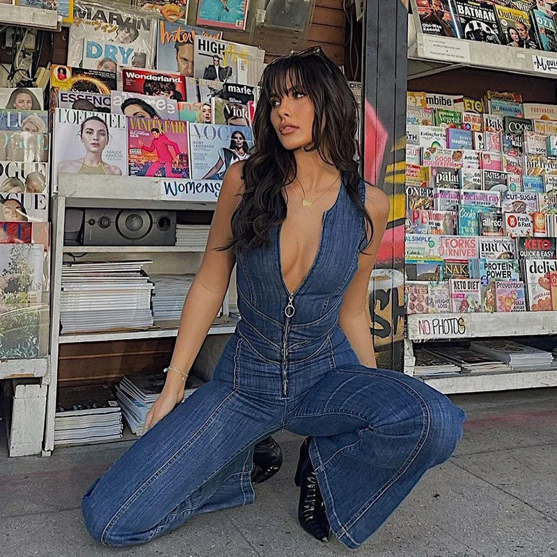 GlowMuse Fit - Y2K Bodycon Jumpsuit