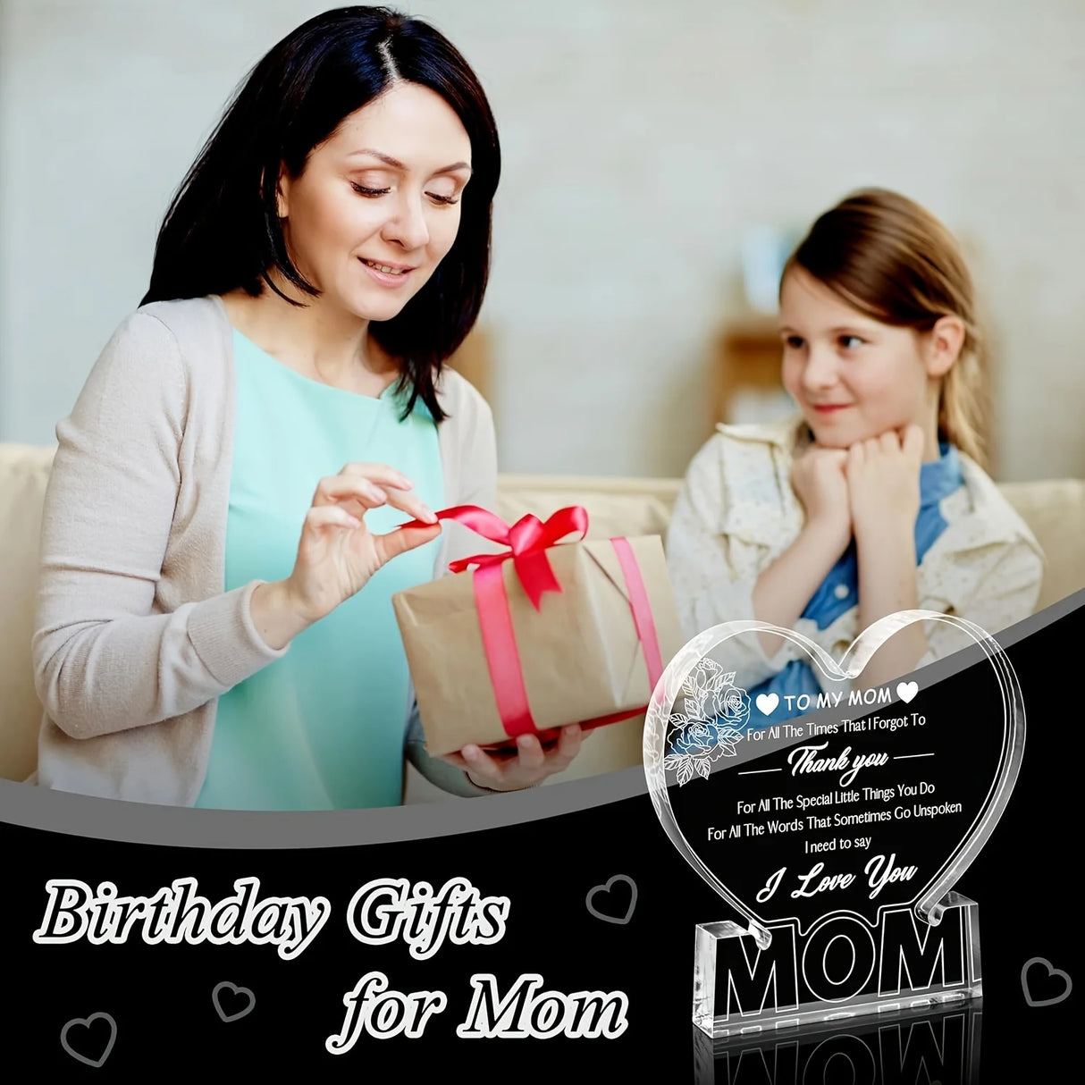 Bloomira - Mom Heart Plaque