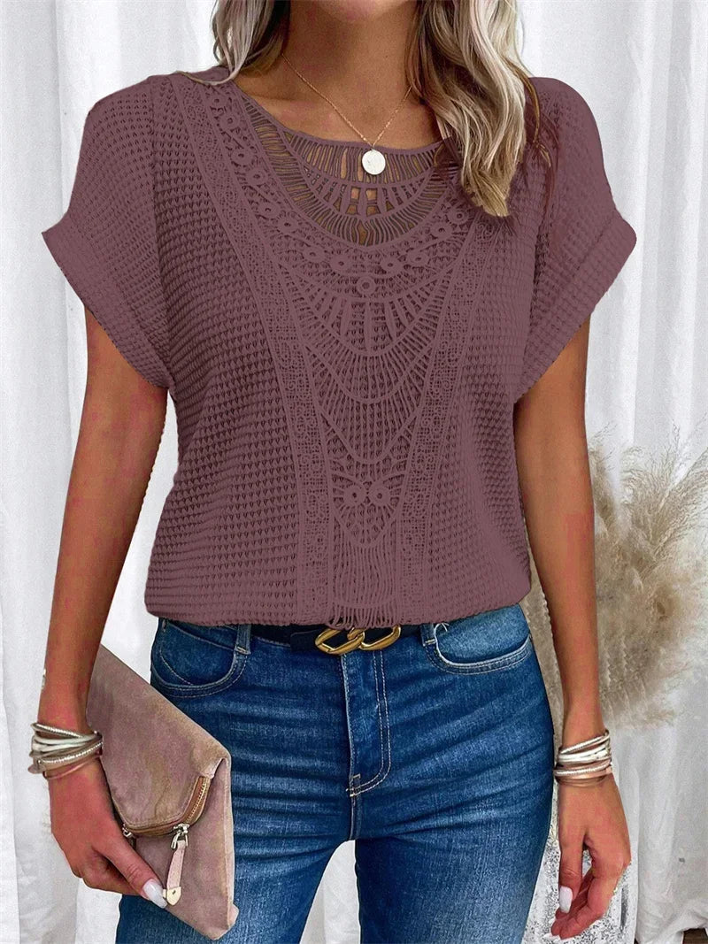 LaceEase - Elegant Casual Tee