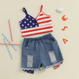 FreedomChic - USA Flag Outfit Set