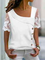 ChicAura - Lace Button Blouse