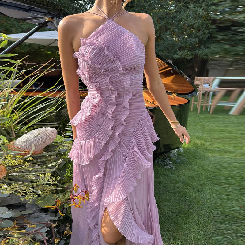 GlamTiera - Ruffled Maxi Dress