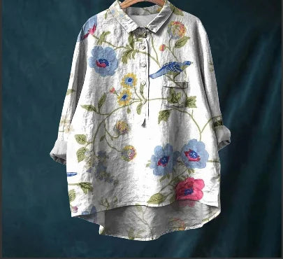 FloraEase - Printed Pocket Shirt