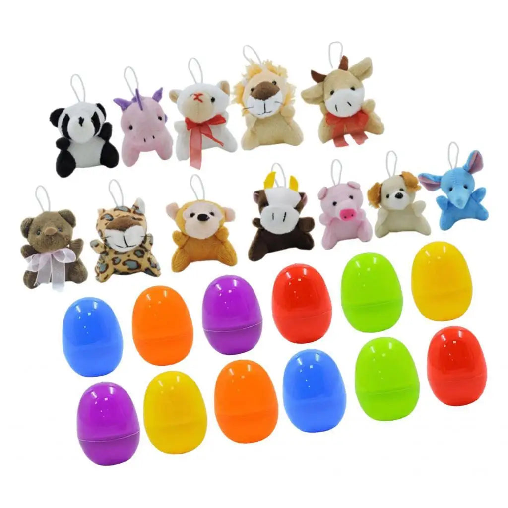 Teddydeco - Prefilled Easter Eggs, Filled with Plush Animal Toys (12 Pcs)