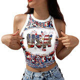 StarMuse - USA Flag Crop Tank