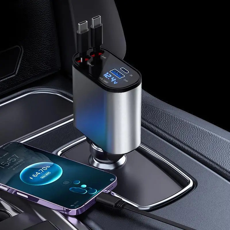 Atmocar - Fast Charge Retractable Car Charger