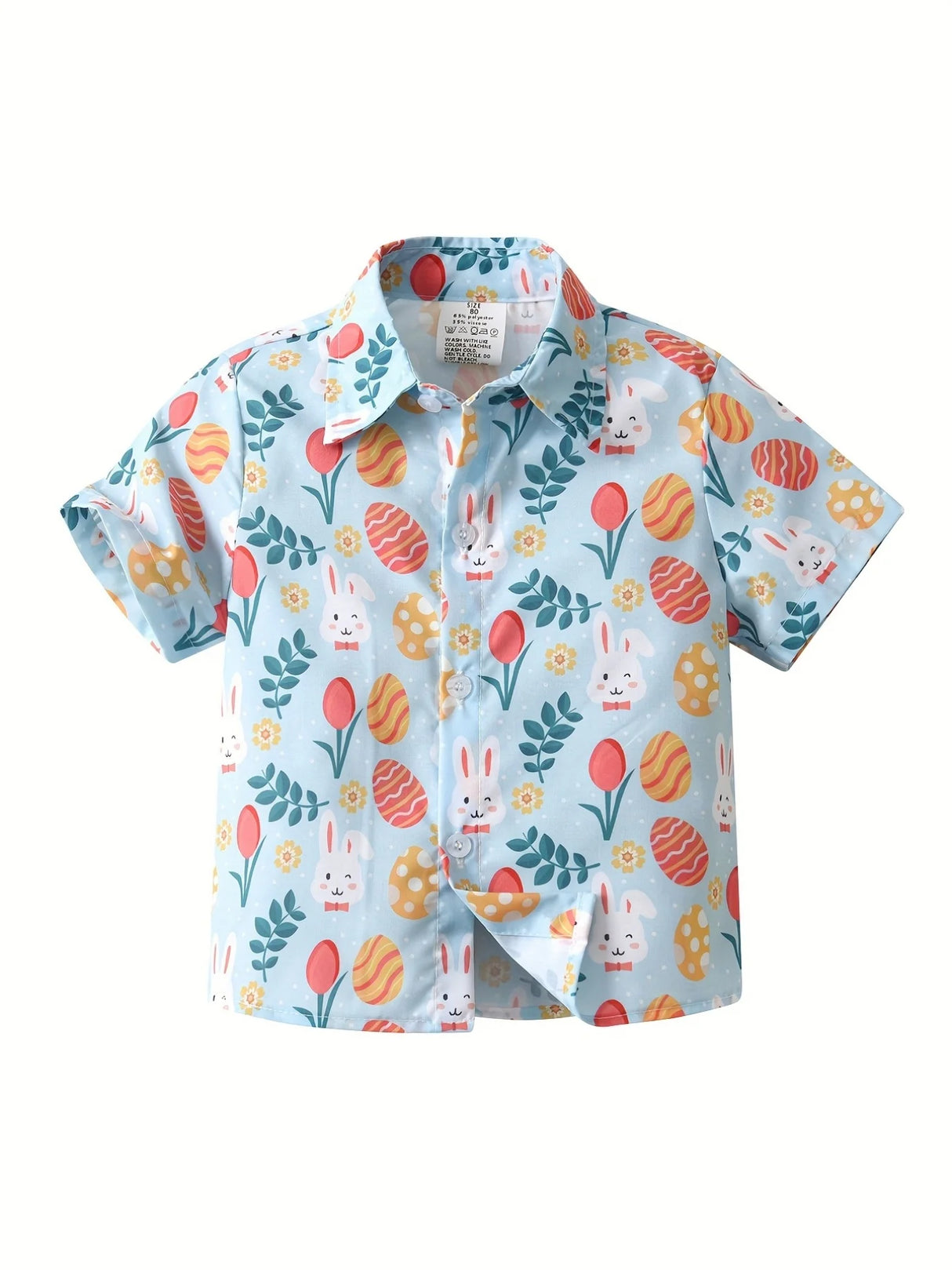 Elven - Children's Easter Short Sleeve Summer Shirt