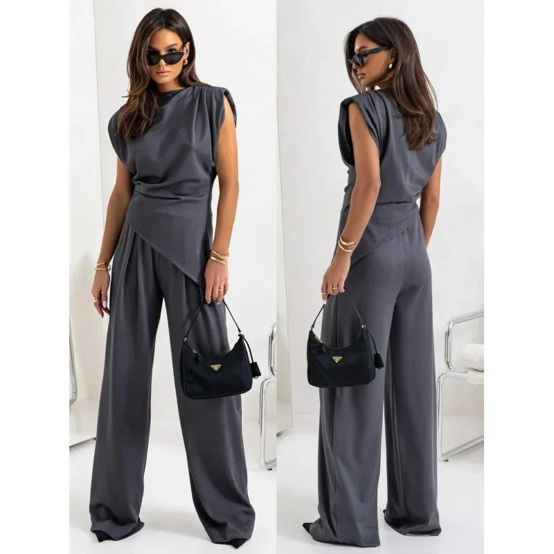 CurveLuxe Trend - Plus Size Pants Set