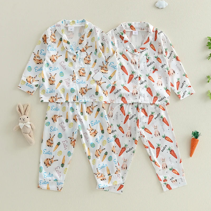 Paebaby - Kids Easter Sleepwear Outfit Pajamas Set