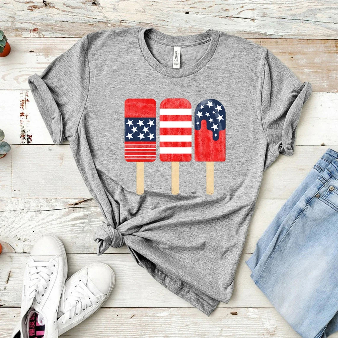 PatrioticPop - Vintage 4th of July Tee