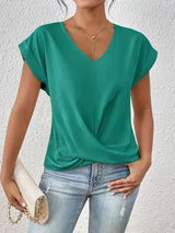 EleganzaWear - V-Neck Summer Tee