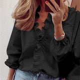 EleganceEase - Women's White Blouse