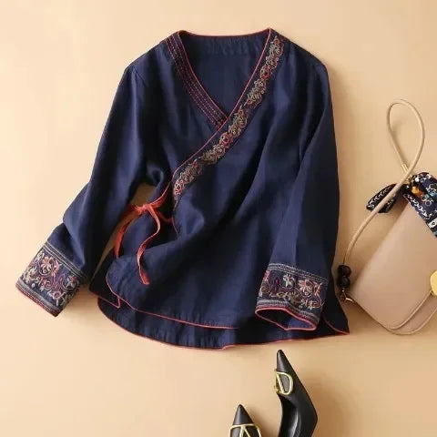 ZenMuse - Ethnic Embroidered Hanfu Top