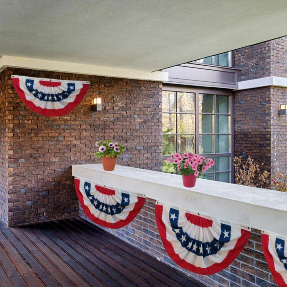 PatrioStyle - USA Pleated Fan Flag