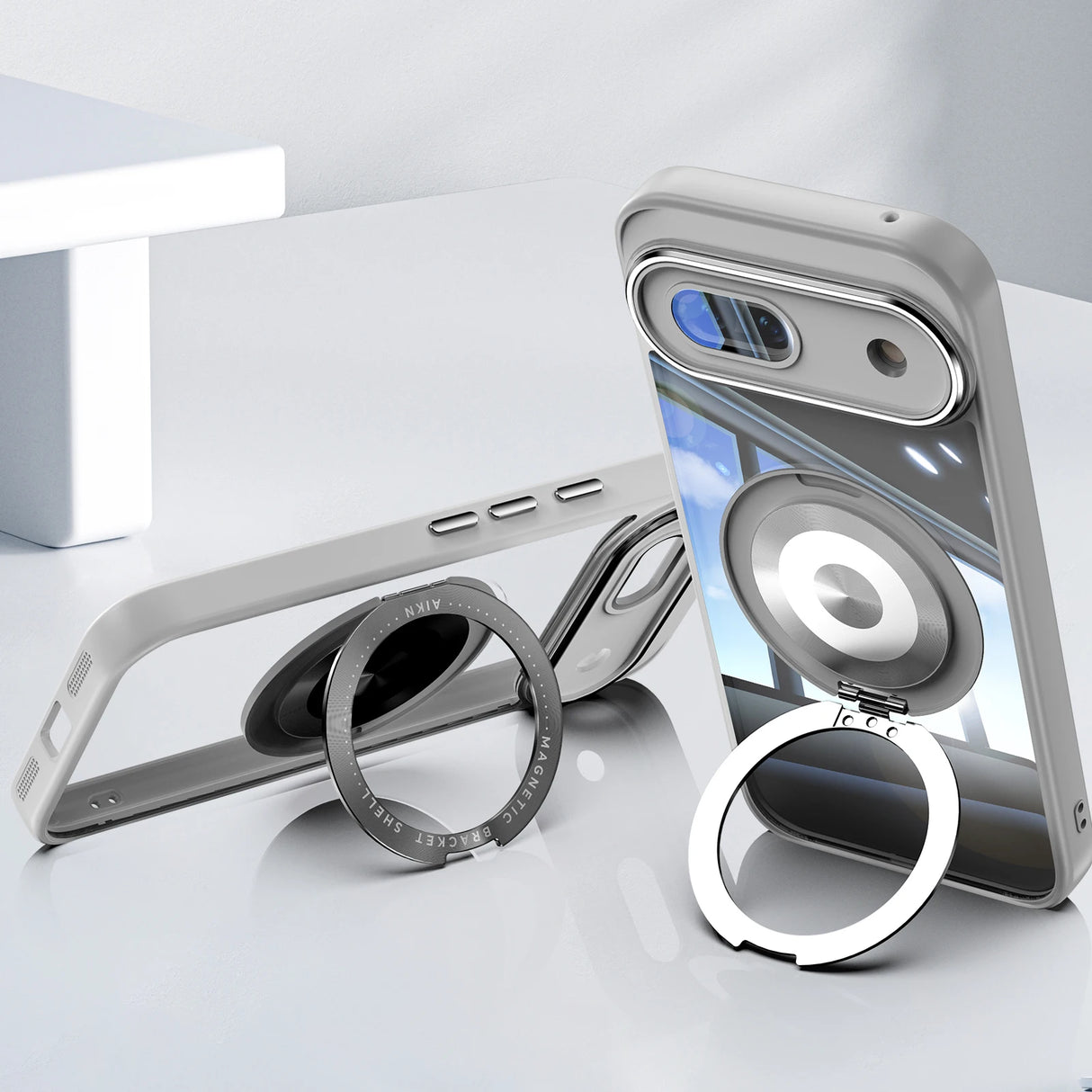 Aurisol - Transparent Magnetic Case & Bracket