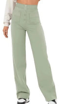 Feemella - Women's High-Waist Straight-Leg Casual Sweatpants